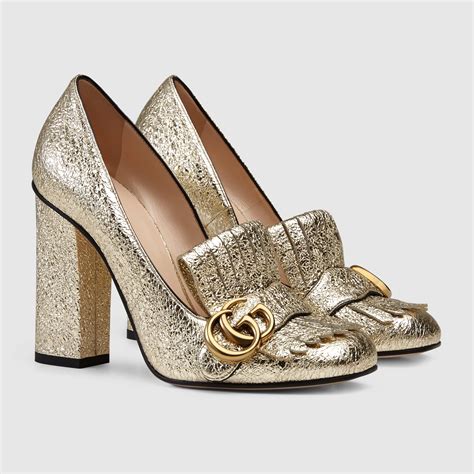 metallic pumps for women